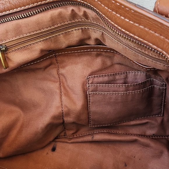 FOSSIL LEATHER TOTE BAG - Picture 12 of 13